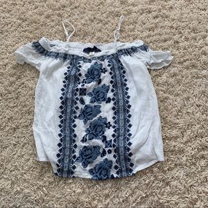 White Embroidered Top